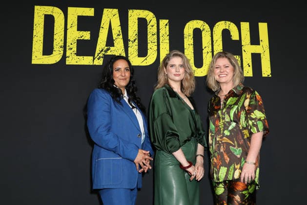 March 18, 2026: MADELEINE SAMI (1st L) and KATE MCLENNAN (1st R) attends the Australian Premiere of Deadloch Season Two at Hoyts Entertainment Quarter on March 18, 2026 in Sydney, Australia  - ZUMAa155 20260318_aaa_a155_025 Copyright: xChristopherxKhouryx