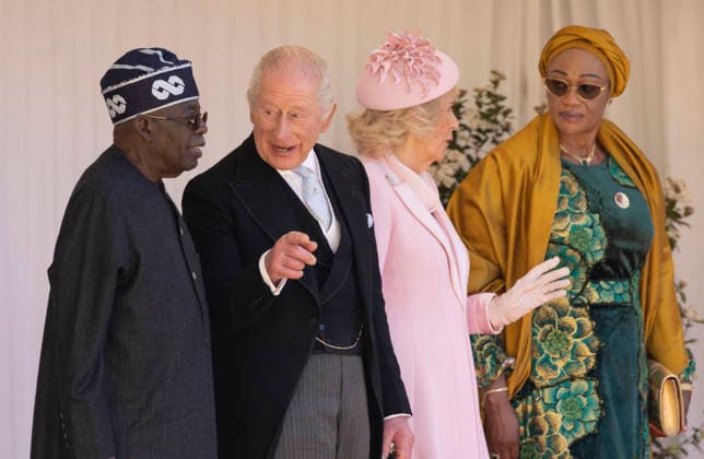 . 18 03 2026. Windsor , United Kingdom. King Charles III, Queen Camilla, Prince William and Kate Middleton, the Prince and Princess of Wales, at a Ceremonial Welcome at Windsor Castle, for the Nigerian President Bola Ahmed Tinubu and the First Lady Oluremi Tinubu, at the start of their State Visit to the United Kingdom.  xStephenxLockx xi-Imagesx IIM-26645-0034