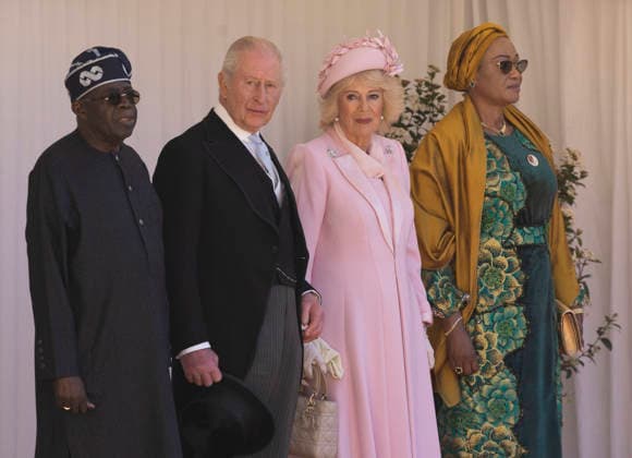. 18 03 2026. Windsor , United Kingdom. King Charles III, Queen Camilla, Prince William and Kate Middleton, the Prince and Princess of Wales, at a Ceremonial Welcome at Windsor Castle, for the Nigerian President Bola Ahmed Tinubu and the First Lady Oluremi Tinubu, at the start of their State Visit to the United Kingdom.  xStephenxLockx xi-Imagesx IIM-26645-0043