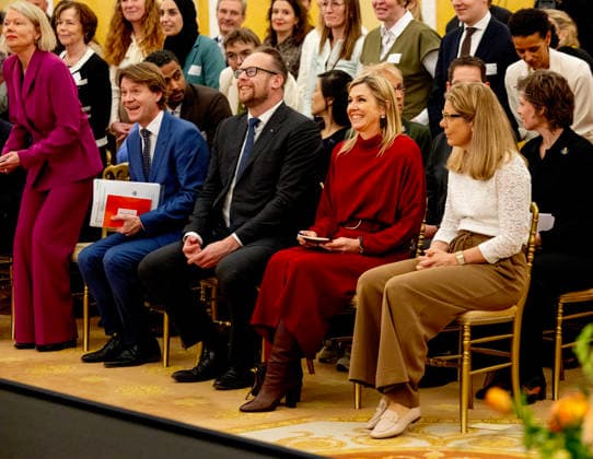 18-03-2026 Palace Queen Maxima attended the Indispensable Links (Onmisbare Schakels) meeting of the Orange Fund in the Grote Balzaal at palace Noordeinde in The Hague. Â  Copyright: xPPEx