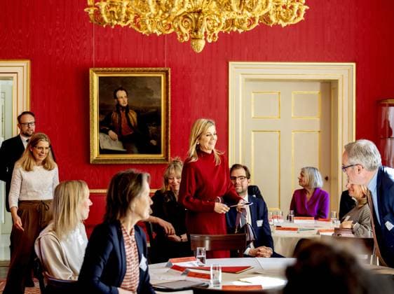 Den Haag, The Netherlands, 2026-03-18 14:20:50 THE HAGUE, 18-03-2026, Noordeinde Palace. Queen Maxima attends the Indispensable Links meeting of the Orange Fund at Noordeinde Palace. The meeting focuses on strengthening the social sector. PHOTO: NLBeeld Patrick van Emst Credit: NL Beeld Patrick van Emst  Copyright: xx x