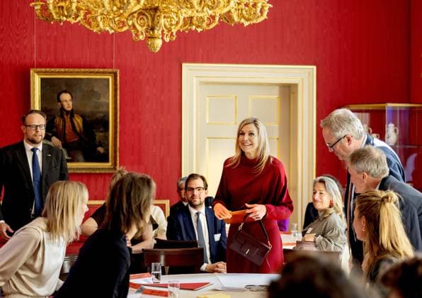 Den Haag, The Netherlands, 2026-03-18 14:20:52 THE HAGUE, 18-03-2026, Noordeinde Palace. Queen Maxima attends the Indispensable Links meeting of the Orange Fund at Noordeinde Palace. The meeting focuses on strengthening the social sector. PHOTO: NLBeeld Patrick van Emst Credit: NL Beeld Patrick van Emst  Copyright: xx x