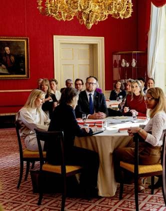 Den Haag, The Netherlands, 2026-03-18 14:13:16 THE HAGUE, 18-03-2026, Noordeinde Palace. Queen Maxima attends the Indispensable Links meeting of the Orange Fund at Noordeinde Palace. The meeting focuses on strengthening the social sector. PHOTO: NLBeeld Patrick van Emst Credit: NL Beeld Patrick van Emst  Copyright: xx x