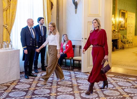 Den Haag, The Netherlands, 2026-03-18 14:49:52 THE HAGUE, 18-03-2026, Noordeinde Palace. Queen Maxima attends the Indispensable Links meeting of the Orange Fund at Noordeinde Palace. The meeting focuses on strengthening the social sector. PHOTO: NLBeeld Patrick van Emst Credit: NL Beeld Patrick van Emst  Copyright: xx x