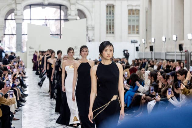 Isabel Sanchís fashion show at Mercedes Benz Fashion Week Madrid Several models during the Isabel Sanchís fashion show at Mercedes Benz Fashion Week Madrid, March 18, 2026, in Madrid Spain The Isabel Sanchís fashion show is part of the opening day of Mercedes Benz Fashion Week Madrid 2026, dedicated to haute couture and sophistication, where the designer presents her new party and bridal proposals in the Crystal Gallery of the Palacio de Cibeles to specialized press and guests 18 MARCH 2026 FASHION SHOW MODEL MODEL DESIGNER SHOWCASE COLLECTION MBFWM Madrid Madrid Espana  Copyright: xRicardoxRubiox 7377567