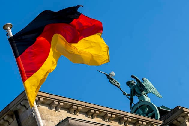 Ceremony Action 18 March Germany, Berlin, 18 03 2026, Germany flag, Brandenburg Gate, Quadriga, Â