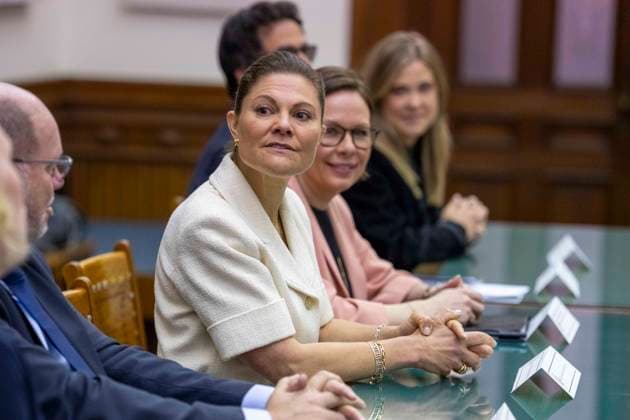 March 18, 2026, Austin, Tx, USA: Her Royal Highness HRH CROWN PRINCESS VICTORIA OF SWEDEN visits Austin on the final day March 18, 2026 of the SXSW Music Festival and exchanges gifts with Texas Gov. GREG ABBOTT at the Texas Capitol. The Princess is on a four-day swing advancing Sweden s interest in the U.S. Austin USA  - ZUMAd150 20260318_znp_d150_019 Copyright: xBobxDaemmrichx