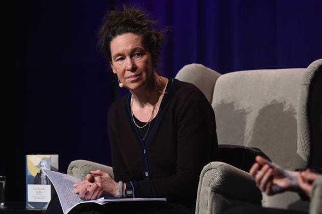 Author Monika Rinck reads and speaks at Lit Cologne, the international literature festival