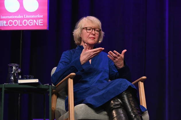 author Meike Winnemuth reads and speaks at Lit Cologne, the international literature festival