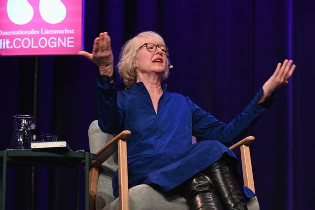 author Meike Winnemuth reads and speaks at Lit Cologne, the international literature festival