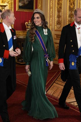 . 18 03 2026. Windsor , United Kingdom. Kate Middleton, the Princess of Wales, at a State Banquet for the President of Nigeria Bola Ahmed Tinubu and First Lady Oluremi Tinubu at Windsor Castle, on the first day of their state visit to the UK.  xi-Imagesx xPoolx IIM-26645-0189
