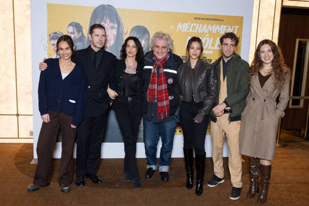 Plus Forts Que Le Diable Paris Film Premiere NB Raika Hazanavicius, Melvil Poupaud, Asia Argento, Graham Guit, Julie Chen, Harpo Guit and Alexandra Celestin attends Plus Forts Que Le Diable - Stronger That The Devil Paris Film Premiere at Le Grand REX on March 18, 2026 in Paris, France. Photo by Nasser Berzane ABACAPRESS.COM Paris France  Copyright: xBerzanexNasser ABACAx
