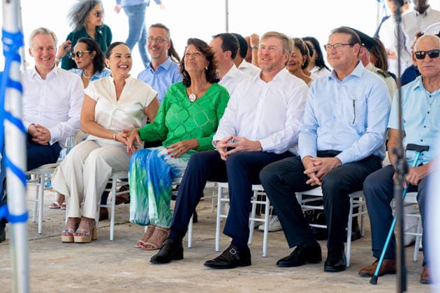 King visits Aruba to celebrate forty years of Status Aparte. Aruba 18 Mar 2026 King Willem-Alexander during a visit to the Olympic swimming complex Piscina Olimpico Roly Bisslik. There he spoke with swimmers and representatives of Aruban swimming and laid the foundation stone for the construction of a new warm-up swimming pool. Oranjestad Aruba  Copyright: xMischaxSchoemakerx