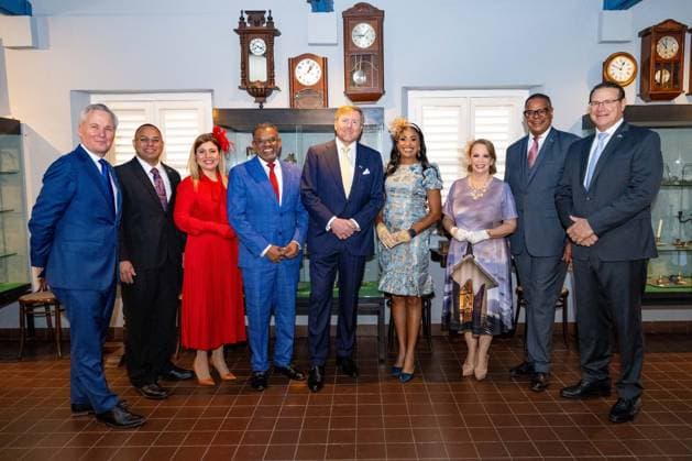 King visits Aruba to celebrate forty years of Status Aparte. Aruba 18 Mar 2026 King Willem-Alexander starts his visit to Aruba with a visit to Fort Zoutman. Here he spoke with the faction leaders of the States of Aruba and members of the Council of Ministers. Oranjestad Aruba  Copyright: xMischaxSchoemakerx