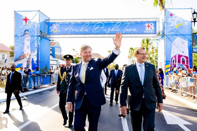 King visits Aruba to celebrate forty years of Status Aparte. Aruba 18 Mar 2026 King Willem-Alexander attends the central commemoration ceremony in Aruba on the occasion of forty years of Status Aparte and fifty years of the Aruban flag and national anthem. The ceremony was all about national unity, identity and the common history of the kingdom. Oranjestad Aruba  Copyright: xMischaxSchoemakerx