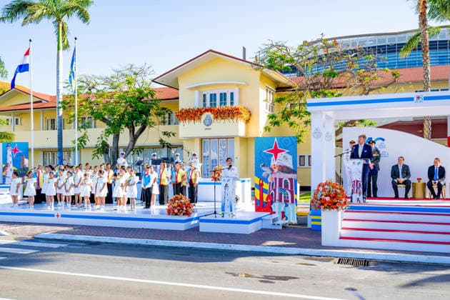 King visits Aruba to celebrate forty years of Status Aparte. Aruba 18 Mar 2026 King Willem-Alexander attends the central commemoration ceremony in Aruba on the occasion of forty years of Status Aparte and fifty years of the Aruban flag and national anthem. The ceremony was all about national unity, identity and the common history of the kingdom. Oranjestad Aruba  Copyright: xMischaxSchoemakerx