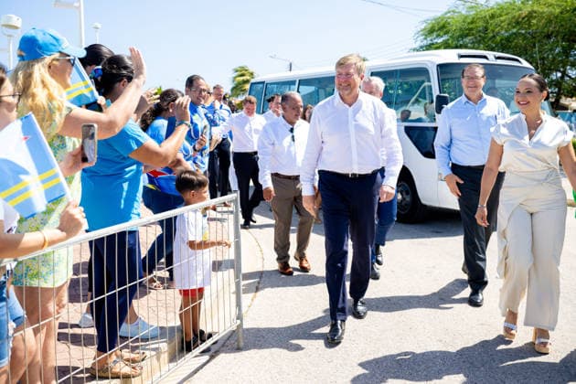 King visits Aruba to celebrate forty years of Status Aparte. Aruba 18 Mar 2026 King Willem-Alexander during a visit to the Olympic swimming complex Piscina Olimpico Roly Bisslik. There he spoke with swimmers and representatives of Aruban swimming and laid the foundation stone for the construction of a new warm-up swimming pool. Oranjestad Aruba  Copyright: xMischaxSchoemakerx