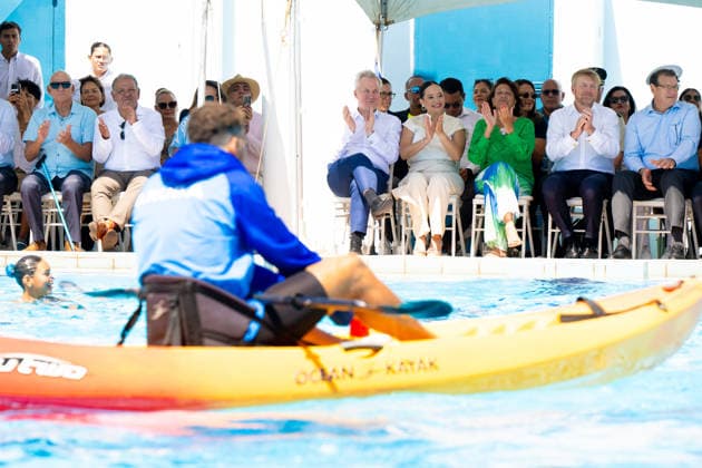 King visits Aruba to celebrate forty years of Status Aparte. Aruba 18 Mar 2026 King Willem-Alexander during a visit to the Olympic swimming complex Piscina Olimpico Roly Bisslik. There he spoke with swimmers and representatives of Aruban swimming and laid the foundation stone for the construction of a new warm-up swimming pool. Oranjestad Aruba  Copyright: xMischaxSchoemakerx