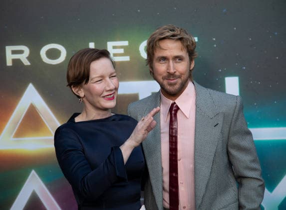 Sandra Hüller and Ryan Gosling arrive on the red carpet at the premiere of Project Hail Mary at Josie Robertson Plaza on Wednesday, March 18, 2026 in New York City.  NYP20260318511 SERENAxXUxNING