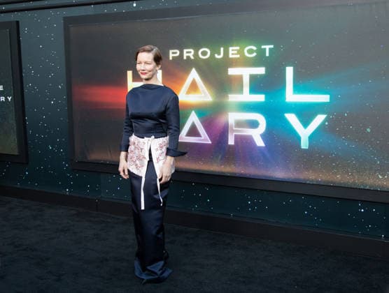 Sandra Hüller arrives on the red carpet at the premiere of Project Hail Mary at Josie Robertson Plaza on Wednesday, March 18, 2026 in New York City.  NYP20260318516 SERENAxXUxNING