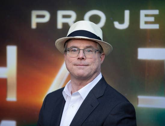 Andy Weir arrives on the red carpet at the premiere of Project Hail Mary at Josie Robertson Plaza on Wednesday, March 18, 2026 in New York City.  NYP20260318529 SERENAxXUxNING