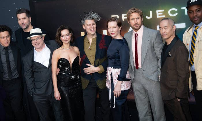 NY Premiere of Project Hail Mary Featuring: Drew Goddard, Andy Weir, Milana Vayntrub, James Ortiz, Sandra Hüller, Ryan Gosling, Ken Leung, Lionel Boyce Where: New York, New York, United States When: 19 Mar 2026 Credit: Janet Mayer INSTARimages.com EDITORIAL USE ONLY. NOT FOR USE BY NEWSPAPERS BASED IN THE UK. Copyright: xx instar55564893