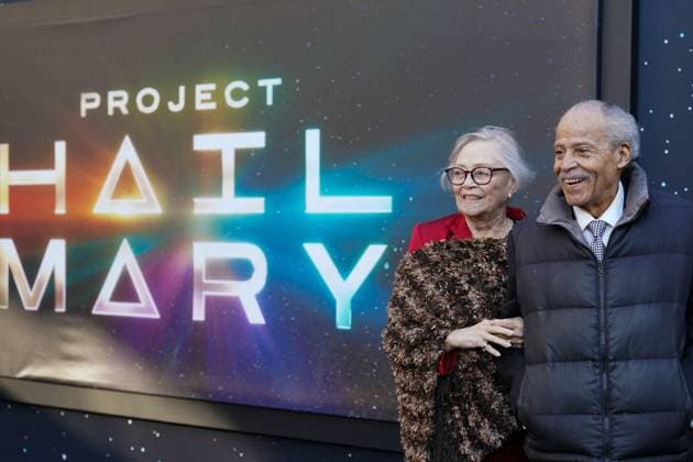 Barbara Dwight, Ed Dwight at arrivals for PROJECT HAIL MARY Premiere, Film at Lincoln Center - Elinor Bunin Munroe Film Center, New York, NY, March 18, 2026. Photo By: Kristin Callahan Everett Collection PROJECT HAIL MARY Premiere PUBLICATIONXNOTxINxCANxCHNxFRAxITAxJPNxNORxPOLxRUSxESPxUKxUSA