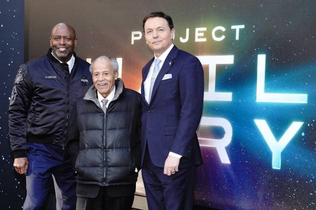 Leland D. Melvin, Ed Dwight, Dylan Taylor at arrivals for PROJECT HAIL MARY Premiere, Film at Lincoln Center - Elinor Bunin Munroe Film Center, New York, NY, March 18, 2026. Photo By: Kristin Callahan Everett Collection PROJECT HAIL MARY Premiere PUBLICATIONXNOTxINxCANxCHNxFRAxITAxJPNxNORxPOLxRUSxESPxUKxUSA