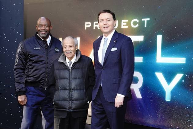 Leland D. Melvin, Ed Dwight, Dylan Taylor at arrivals for PROJECT HAIL MARY Premiere, Film at Lincoln Center - Elinor Bunin Munroe Film Center, New York, NY, March 18, 2026. Photo By: Kristin Callahan Everett Collection PROJECT HAIL MARY Premiere PUBLICATIONXNOTxINxCANxCHNxFRAxITAxJPNxNORxPOLxRUSxESPxUKxUSA