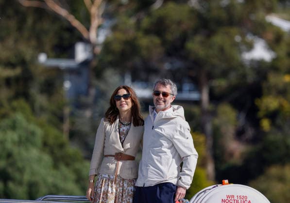 DENMARK ROYALS AUSTRALIA VISIT, King Frederik X of Denmark and Queen Mary of Denmark on board the Institute for Marine and Antarctic Studies (IMAS) vessel to view the kelp conservation forest at the Alum Cliffs Marine Reserve in Hobart, Tasmania, Thursday, March 19, 2026. Denmark s King Frederik X and Queen Mary are on a five-day state visit to Australia. ( NO ARCHIVING HOBART TASMANIA AUSTRALIA  Copyright: xROBxBLAKERSx 20260319159729136963