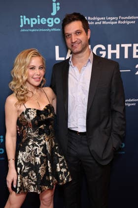 BEVERLY HILLS, CALIFORNIA - MARCH 18: Tara Lipinski, Todd Kapostasy at Jhpiego Laughter is the Best Medicine Gala at The Beverly Hills Hotel on March 18, 2026 in Beverly Hills, California Copyright: xAdMediax MediaPunchx