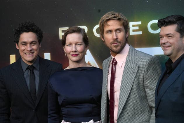 March 18, 2026, New York, Ny, USA: PHIL LORD, SANDRA HULLER, RYAN GOSLING and CHRIS MILLER attend the Project Hail Mary New York Premiere, Red Carpet Arrivals, .Lincoln Center, NYC.March 18, 2026. New York USA - ZUMAms4_ 20260318_faf_ms4_048 Copyright: xSoniaxMoskowitzxGordonx