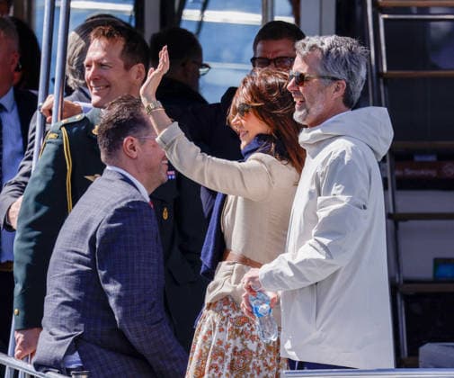 DENMARK ROYALS AUSTRALIA VISIT, Queen Mary of Denmark and King Frederik X of Denmark aboard the Institute for Marine and Antarctic Studies (IMAS) vessel to view the kelp conservation forest at the Alum Cliffs Marine Reserve in Hobart, Tasmania, Thursday, March 19, 2026. Denmark s King Frederik X and Queen Mary are on a five-day state visit to Australia. ( NO ARCHIVING HOBART TASMANIA AUSTRALIA  Copyright: xROBxBLAKERSx 20260319131253056402