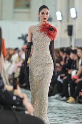Claro Couture - Mercedes-Benz Fashion Week Madrid A model walks the runway wearing a design by Claro Couture during Mercedes-Benz Fashion Week de Madrid in IFEMA, 18 March 2026 Spain Madrid Spain Copyright: xAtilanoxGarciax xSOPAxImagesx photos09209