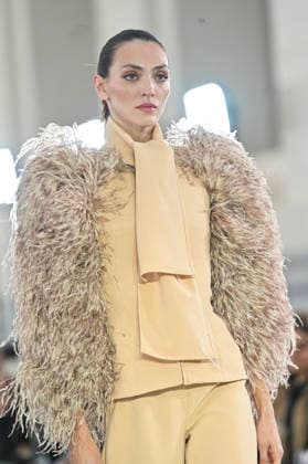 Claro Couture - Mercedes-Benz Fashion Week Madrid A model walks the runway wearing a design by Claro Couture during Mercedes-Benz Fashion Week de Madrid in IFEMA, 18 March 2026 Spain Madrid Spain Copyright: xAtilanoxGarciax xSOPAxImagesx photos09222