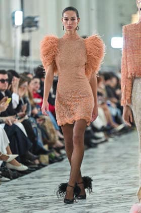 Claro Couture - Mercedes-Benz Fashion Week Madrid A model walks the runway wearing a design by Claro Couture during Mercedes-Benz Fashion Week de Madrid in IFEMA, 18 March 2026 Spain Madrid Spain Copyright: xAtilanoxGarciax xSOPAxImagesx photos09183