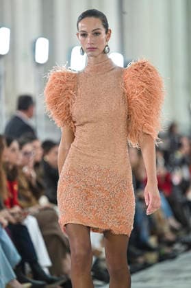 Claro Couture - Mercedes-Benz Fashion Week Madrid A model walks the runway wearing a design by Claro Couture during Mercedes-Benz Fashion Week de Madrid in IFEMA, 18 March 2026 Spain Madrid Spain Copyright: xAtilanoxGarciax xSOPAxImagesx photos09184