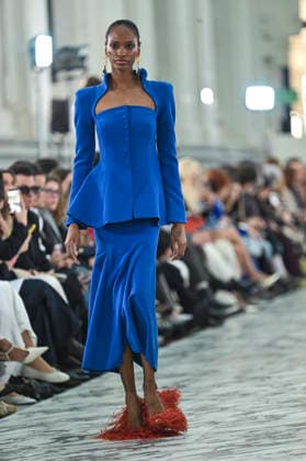 Claro Couture - Mercedes-Benz Fashion Week Madrid A model walks the runway wearing a design by Claro Couture during Mercedes-Benz Fashion Week de Madrid in IFEMA, 18 March 2026 Spain Madrid Spain Copyright: xAtilanoxGarciax xSOPAxImagesx photos09192