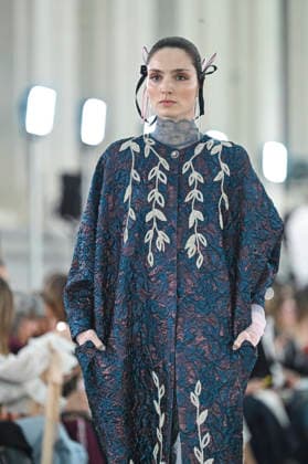 Claro Couture - Mercedes-Benz Fashion Week Madrid A model walks the runway wearing a design by Claro Couture during Mercedes-Benz Fashion Week de Madrid in IFEMA, 18 March 2026 Spain Madrid Spain Copyright: xAtilanoxGarciax xSOPAxImagesx photos09171