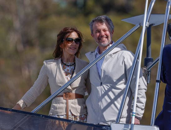 DENMARK ROYALS AUSTRALIA VISIT, Queen Mary of Denmark and King Frederik X of Denmark aboard the Institute for Marine and Antarctic Studies (IMAS) vessel to view the kelp conservation forest at the Alum Cliffs Marine Reserve in Hobart, Tasmania, Thursday, March 19, 2026. Denmark s King Frederik X and Queen Mary are on a five-day state visit to Australia. ( NO ARCHIVING HOBART TASMANIA AUSTRALIA  Copyright: xROBxBLAKERSx 20260319131471974506