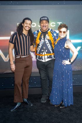 Project Hail Mary New York Premiere, New York, USA - 18 Mar 2026 (L-R) Travis Tyson, Neil deGrasse Tyson and Miranda Tyson attend Project Hail Mary New York premiere at Lincoln Center on March 18, 2026 in New York City. New York United States Copyright: xRonxAdarx xSOPAxImagesx _radar_phm_20260318_01029