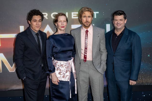 Project Hail Mary New York Premiere, New York, USA - 18 Mar 2026 (L-R) Phil Lord, Sandra Hüller, Ryan Gosling and Chris Miller attend Project Hail Mary New York premiere at Lincoln Center on March 18, 2026 in New York City. New York United States Copyright: xRonxAdarx xSOPAxImagesx _radar_phm_20260318_02089