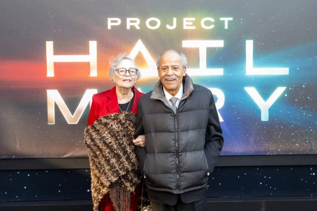 March 18, 2026, New York, United States: (L-R) Barbara Dwight and Ed Dwight attend Project Hail Mary New York premiere at Lincoln Center on March 18, 2026 in New York City. New York United States - ZUMAs197 20260318_aaa_s197_210 Copyright: xRonxAdarx