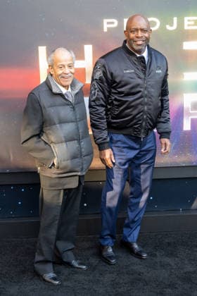 March 18, 2026, New York, United States: (L-R) Ed Dwight and Leland D. Melvin attend Project Hail Mary New York premiere at Lincoln Center on March 18, 2026 in New York City. New York United States - ZUMAs197 20260318_aaa_s197_227 Copyright: xRonxAdarx