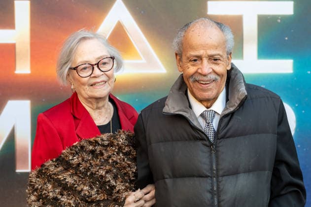 March 18, 2026, New York, United States: (L-R) Barbara Dwight and Ed Dwight attend Project Hail Mary New York premiere at Lincoln Center on March 18, 2026 in New York City. New York United States - ZUMAs197 20260318_aaa_s197_283 Copyright: xRonxAdarx