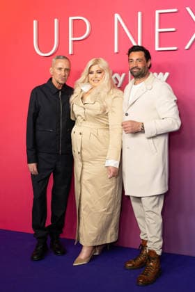 London, red carpet arrivals for Sky Up Next 2026 at Freemasons Hall. Pictured: DJ Fat Tony, Gemma Collins, and Rami Hawash.  Copyright: xcristinaxmasseix xipa-agency.netx xx IPA_Agency_IPA73113756