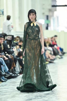 Mercedes-Benz Fashion Week in Madrid , Spain -18 MAR 2026. A model walks the runway wearing a design by Isabel Sanchis during the Mercedes-Benz Fashion Week de Madrid in IFEMA. Madrid Spain Copyright: xAtilanoxGarciax xSOPAxImagesx photos09269