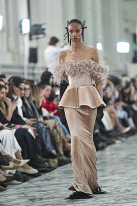 Claro Couture Fashion Week de Madrid A model walks the runway wearing a design by Claro Couture during Mercedes-Benz Fashion Week de Madrid in IFEMA, 18 March 2026 Spain Featuring: A model walks the runway wearing a design by Claro Couture during Mercedes-Benz Fashion Week de Madrid in IFEMA, 18 March 2026 Spain Where: Madrid, Spain When: 18 Mar 2026 Credit: Oscar Gonzalez WENN Madrid Spain Copyright: xOscarxGonzalez WENNx wenn41158829 OFA ZOJx wenn41158829