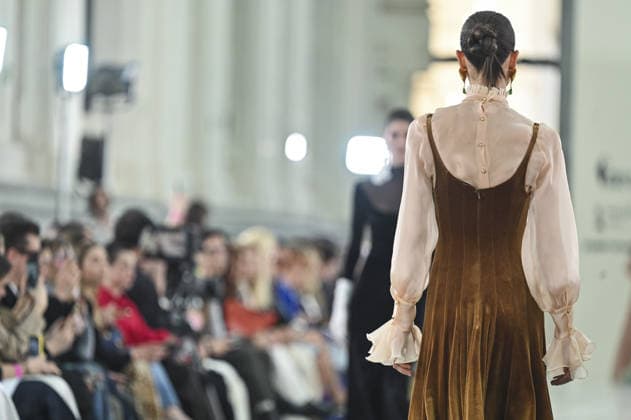 Claro Couture Fashion Week de Madrid A model walks the runway wearing a design by Claro Couture during Mercedes-Benz Fashion Week de Madrid in IFEMA, 18 March 2026 Spain Featuring: A model walks the runway wearing a design by Claro Couture during Mercedes-Benz Fashion Week de Madrid in IFEMA, 18 March 2026 Spain Where: Madrid, Spain When: 18 Mar 2026 Credit: Oscar Gonzalez WENN Madrid Spain Copyright: xOscarxGonzalez WENNx wenn41158808 OFA ZOJx wenn41158808