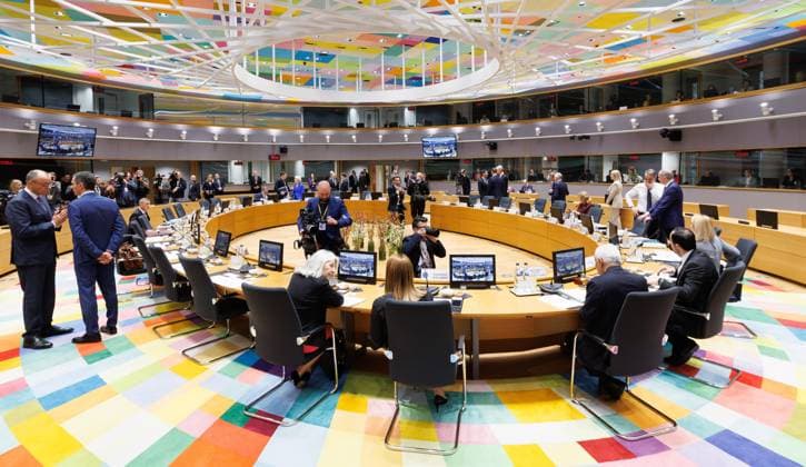 Picture taken before the start of a European council summit, Thursday 19 March 2026 in Brussels.  BENOITxDOPPAGNE 168142410
